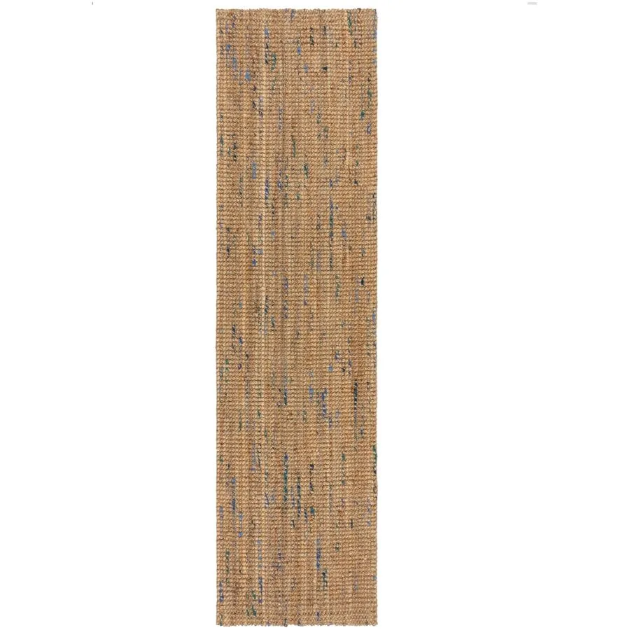 Teppich Tsumugi braun/blau Gefleckt/Meliert Jute 60 x 300 cm