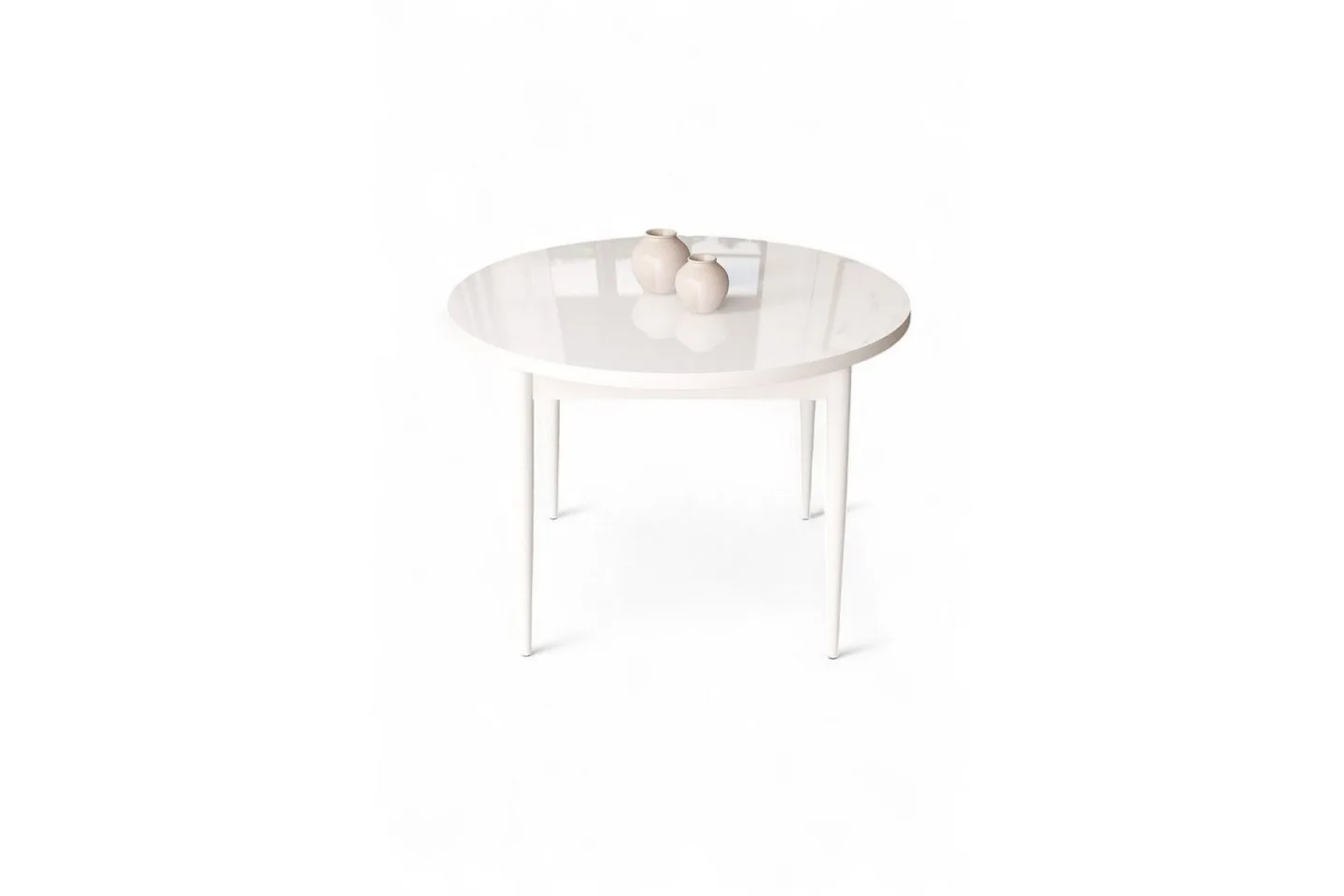 Kummer Matbord 90 cm Rund - Vit