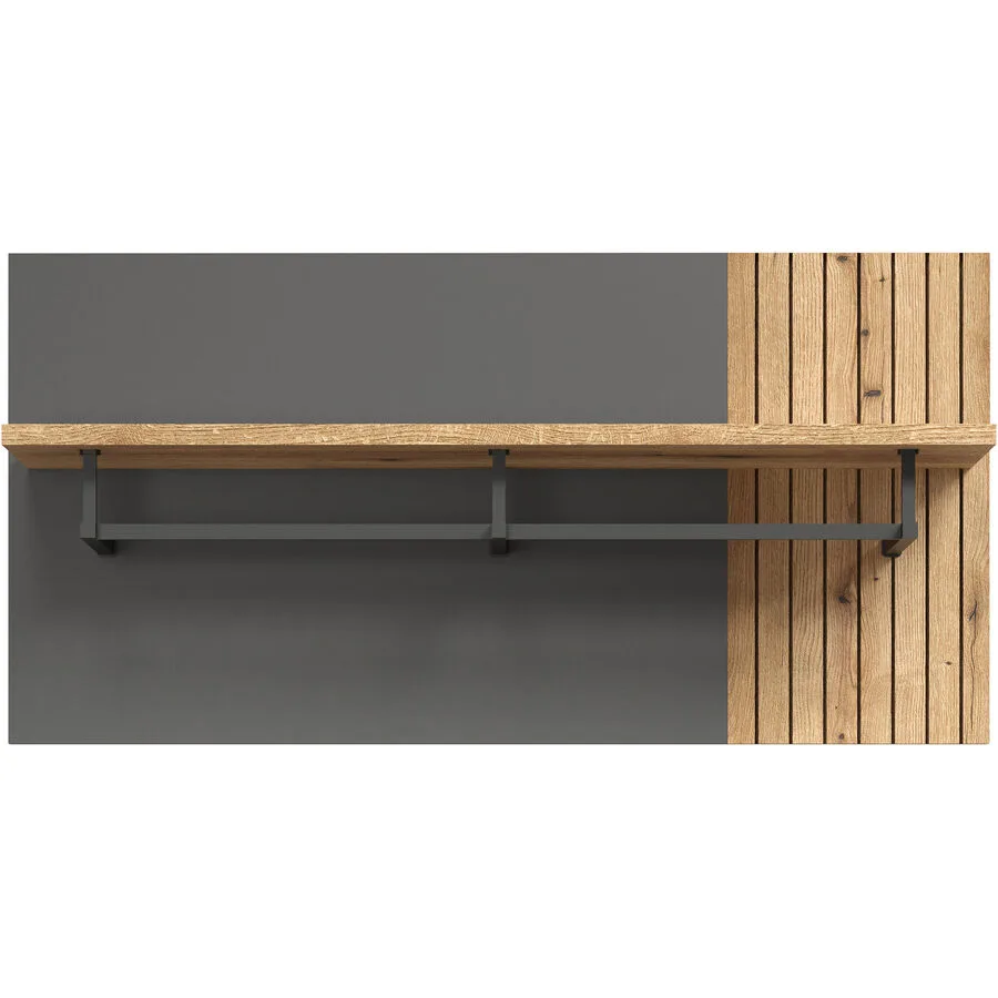 Garderobenpaneel Kayleigh anthrazit Holzwerkstoff B 80 T 28 H 40 cm