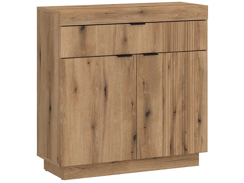 Kommode DELAMAR 2 Türen 1 Schublade 88.2x39.6x92.6cm eiche dekor