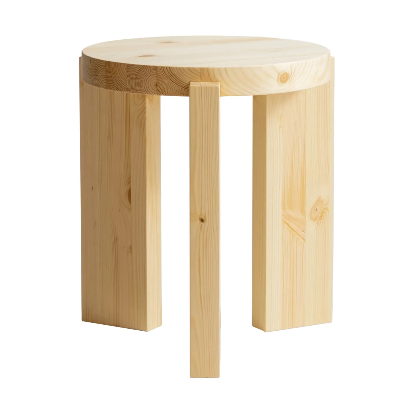 Vaarnii 001 Stool Hocker Matt geöltes Kiefernholz, Ø40x44 cm