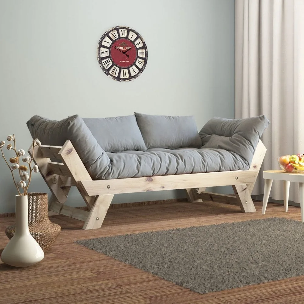 Zylar 2-sits Bäddsoffa - Natur/Mörkgrå