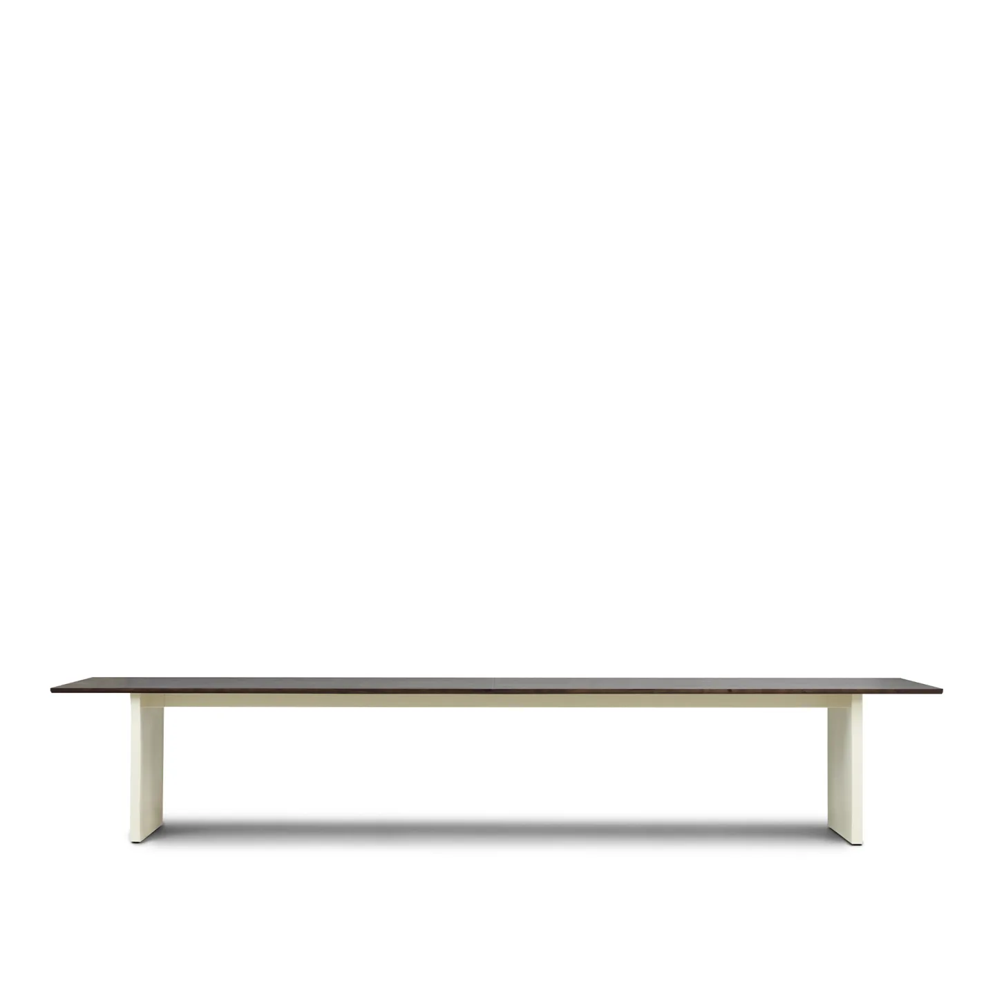 Normann Copenhagen - Panel Table 100 x 420 cm Cream Dark Brown - Matbord - Simon Legald - Brun - Metall/Trä