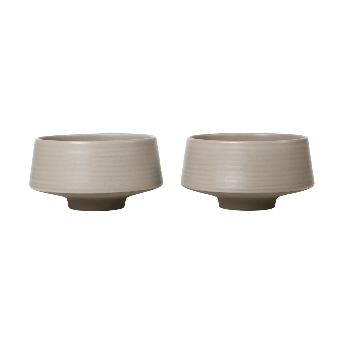 Broste Copenhagen Miko Schale Ø14 cm 2er-Pack Warm grey