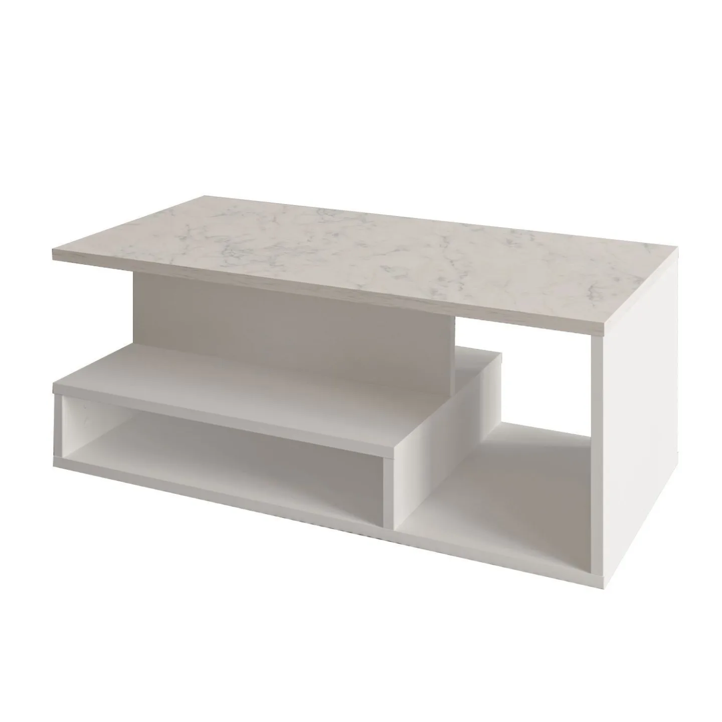 Fenlo Soffbord 90x35x44,8 cm - Vit marmor