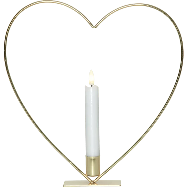 Star Trading - Flamme Heart - Batteriljus - Mässing