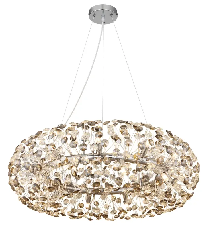 Globo Lighting - Katrina Ø80 - Kristallkrona - Rökfärgad