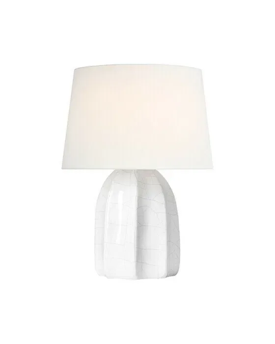Melanie 12" Cordless Accent Lamp Crackled Ivory