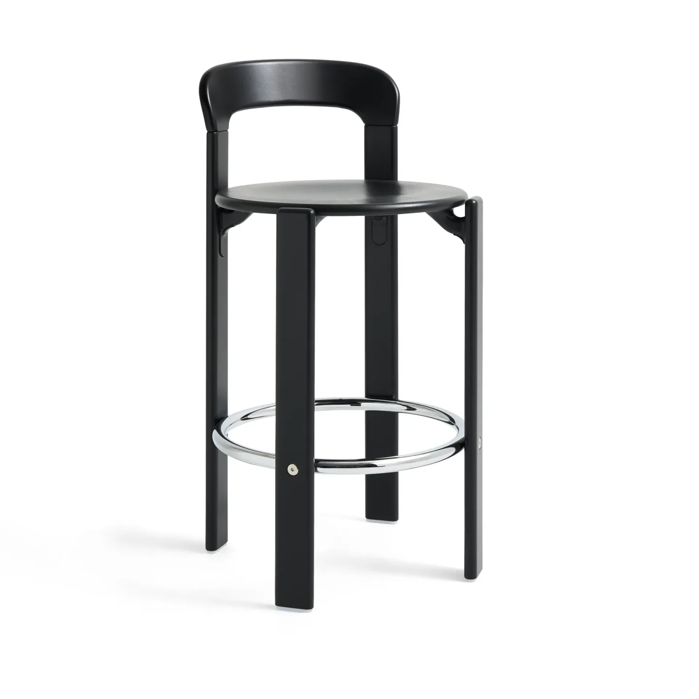 HAY Rey Low barstol lackad 65 cm Deep black