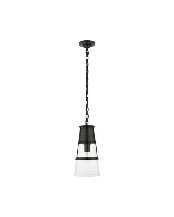 Robinson Pendant Bronze/Clear Glass M