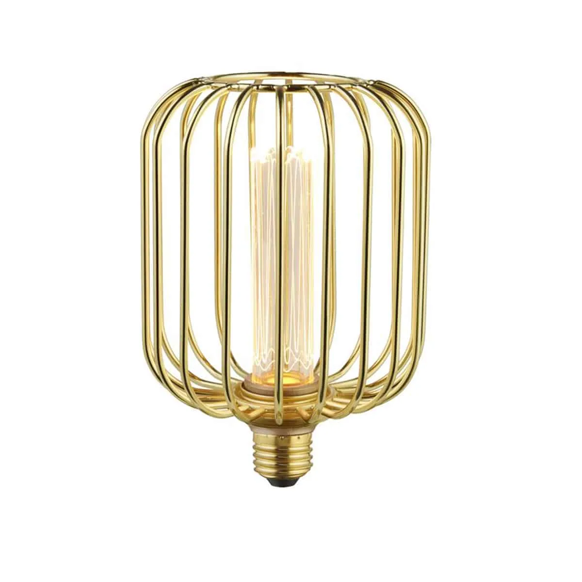 Tublampa LED Guldiga ribbor Drum lamp 1800K E27
