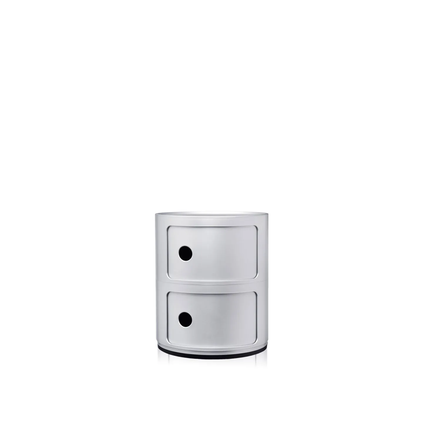 Kartell - Componibili 4966, Silver, 2 Compartments - Hurtsar - Anna Castelli Ferrieri