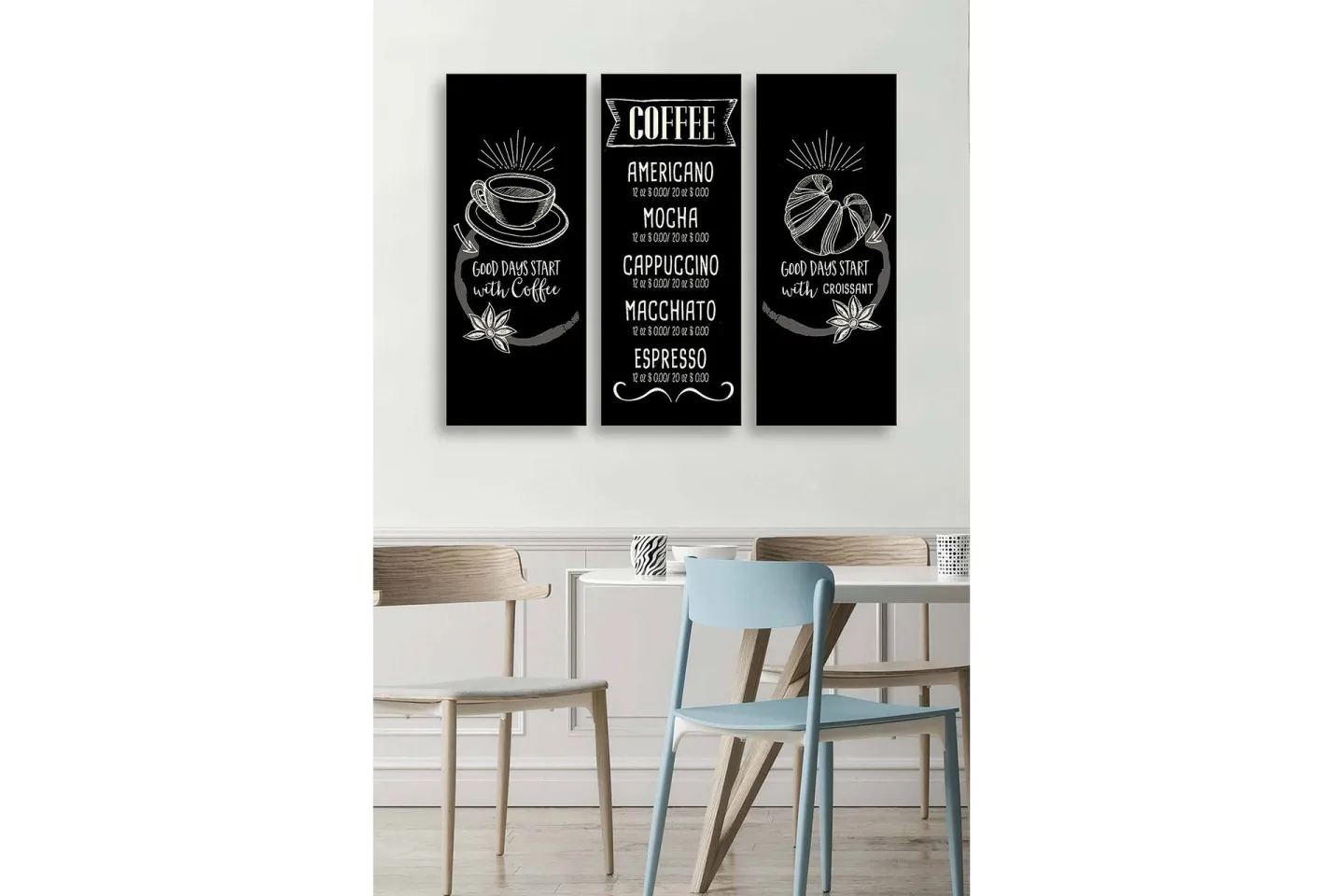 Decorative MDF Painting (3 Pieces) 20x50 -