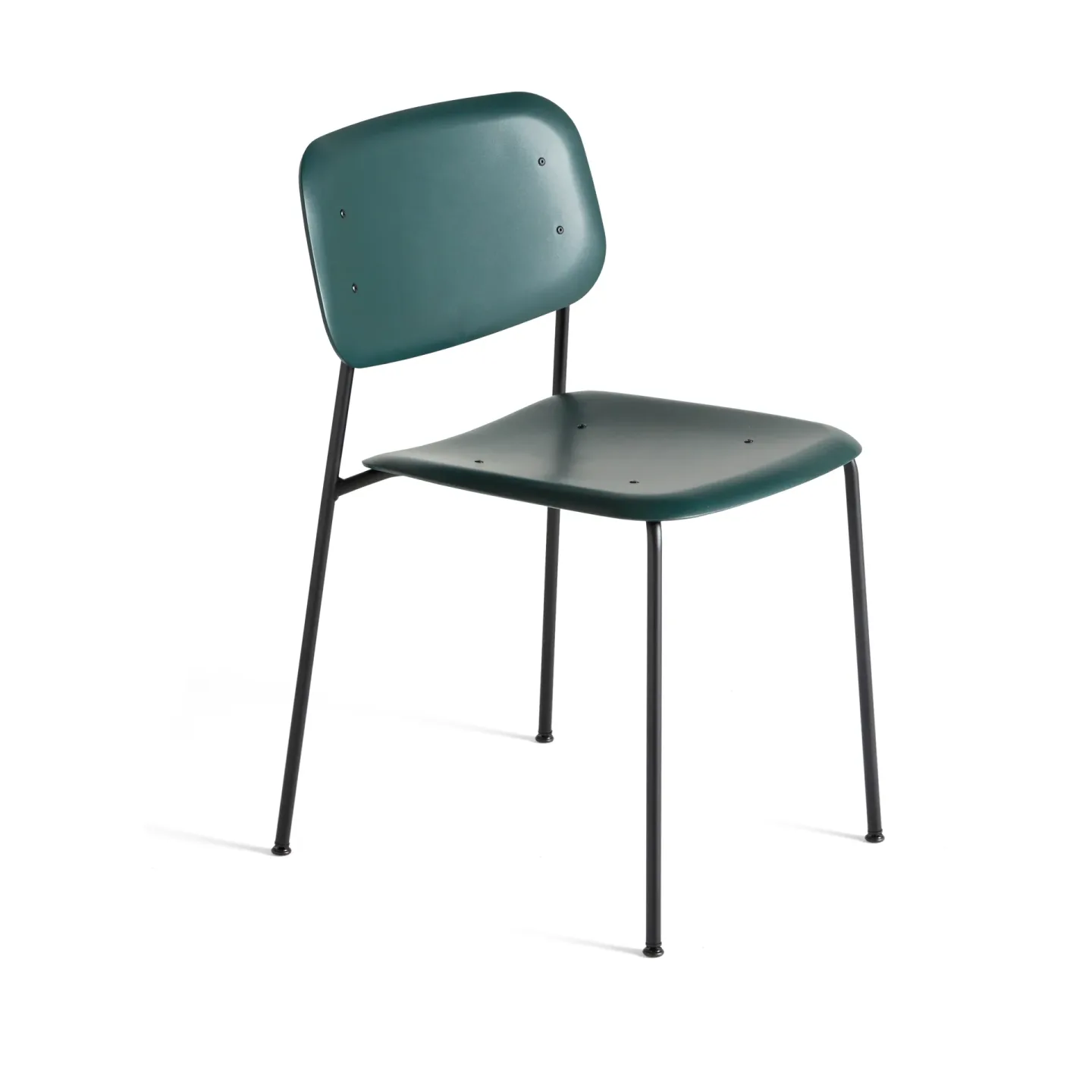 HAY Soft Edge 45 stol Hunter-svart stålstativ