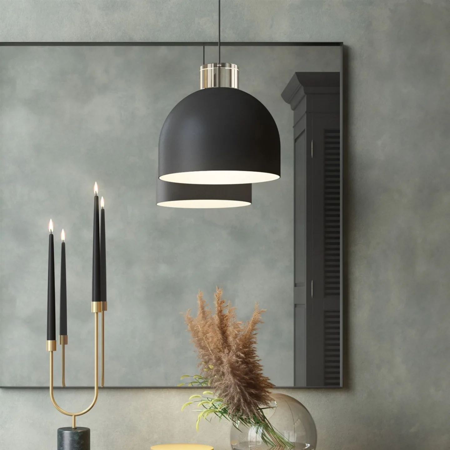 Luceo Round Pendelleuchte Ø28 Schwarz/Klar - AYTM - Wohnzimmer - Design - Metall - Einflammig