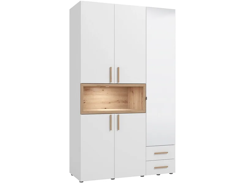 Drehtürenschrank CRUSH weiss 5 Türen