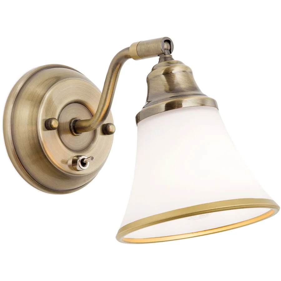 Wandlampe Maja Stahl/Glas 11 cm 13 cm - Farbe: Patina - Material: Glas/Stahl