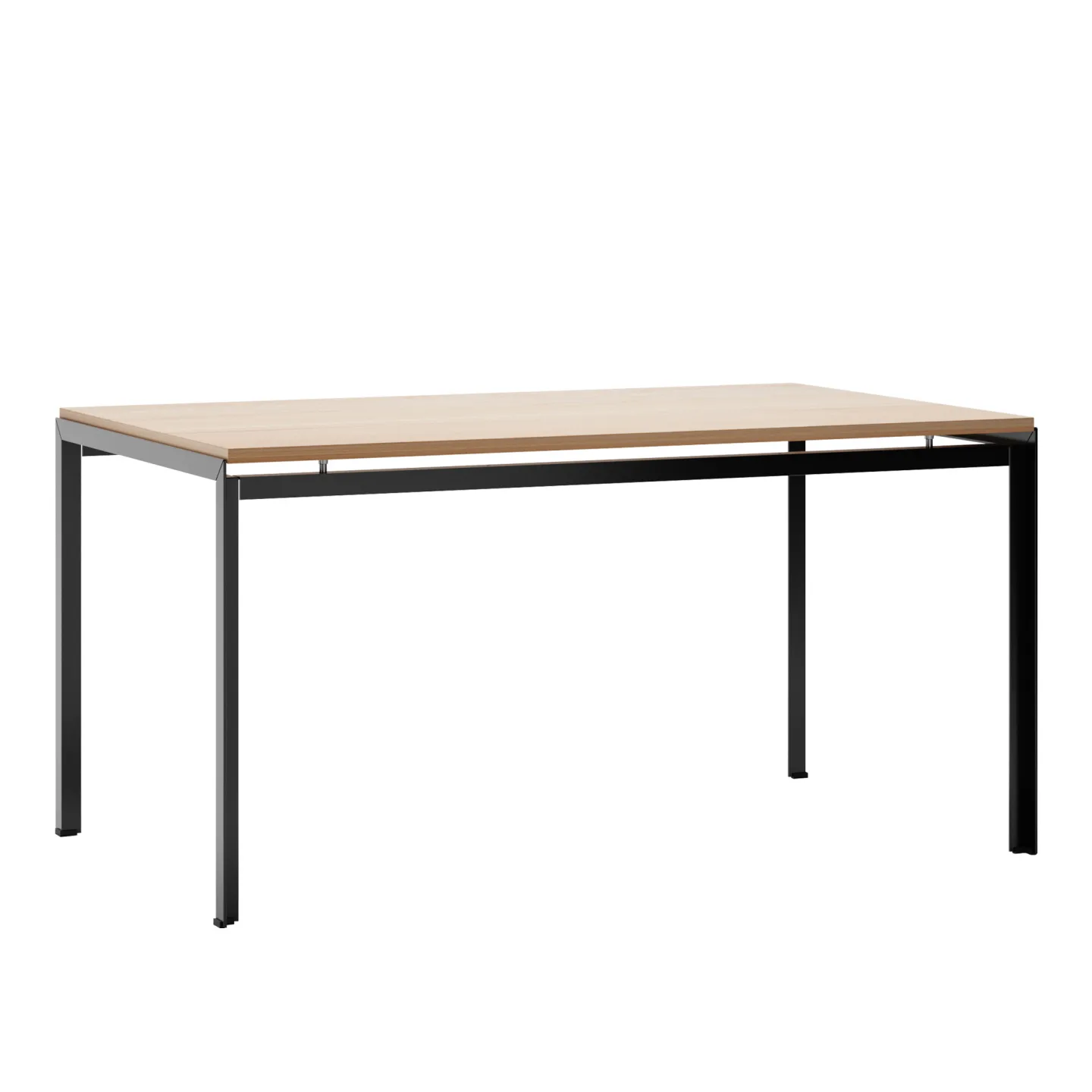 Carl Hansen - PK52A - Skrivbord, Oljad Ek, Svart pulverlack - Skrivbord - Poul Kjærholm - Träfärgad - Metall/Trä