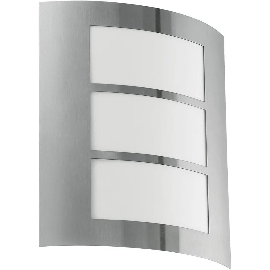 Eglo Wandlampe aussen City Edelstahl Edelstahl 26 cm