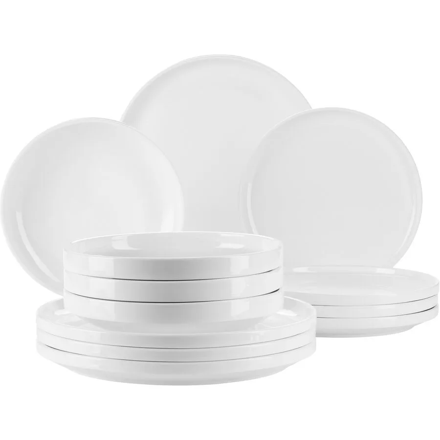 MÄSER Teller-Set Vada Weiss Porzellan