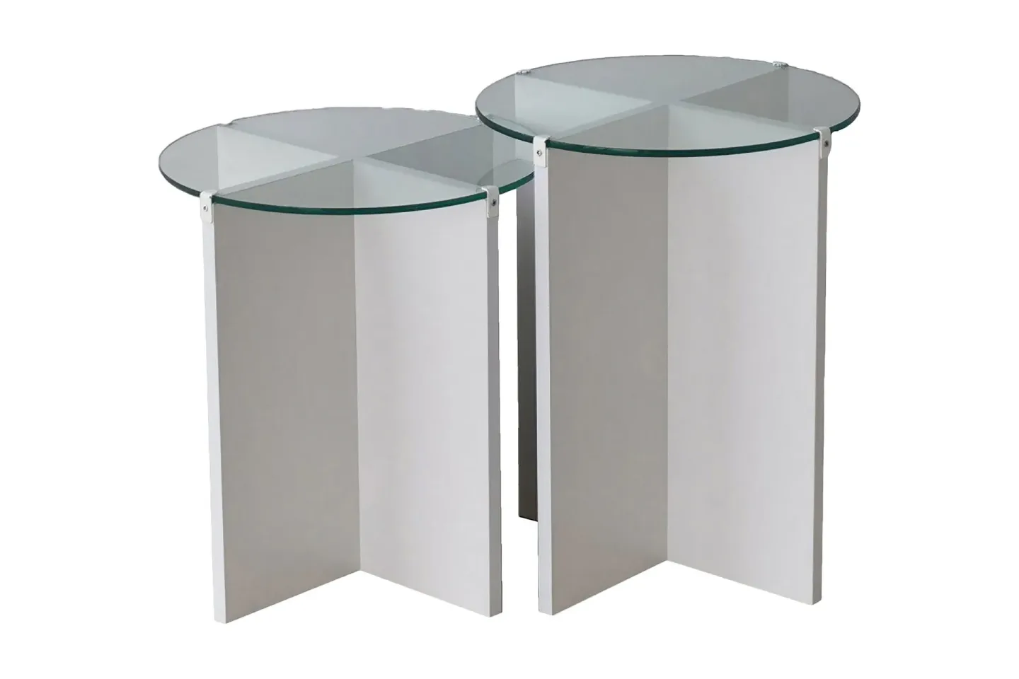 Teratio Satsbord 60x40x60 cm Runt - Vit