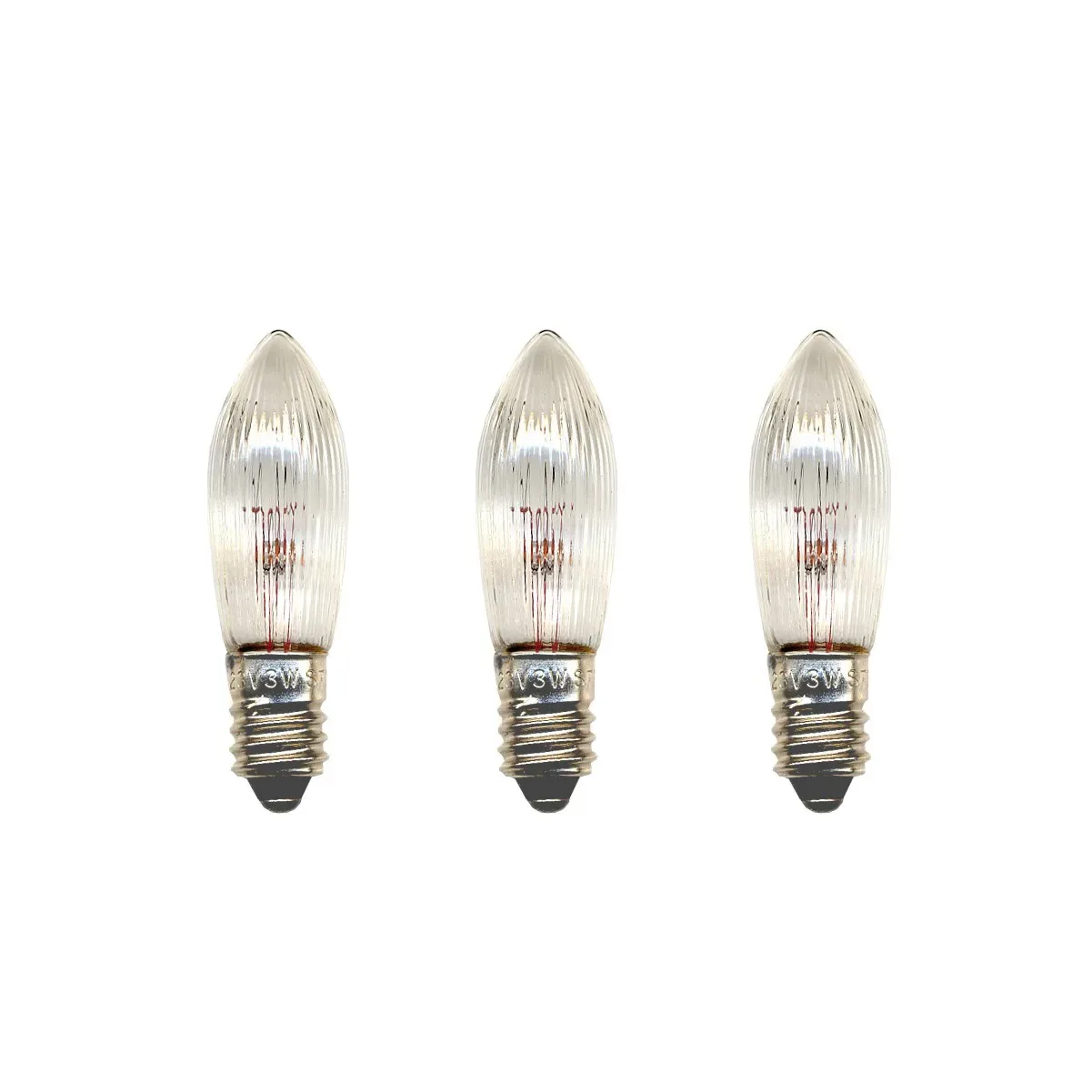Scandi Essentials Lit Lichtquelle E10 Reserveleuchte 55V 3er Pack Klar, 3W