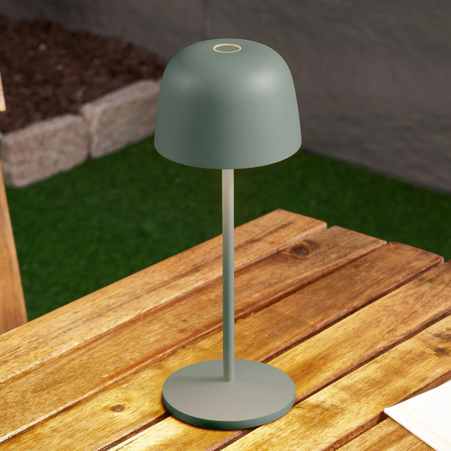 Arietty Portable Tischleuchte Green- Lindby - Wohnzimmer - Modern - Aluminium - Mit Schirm