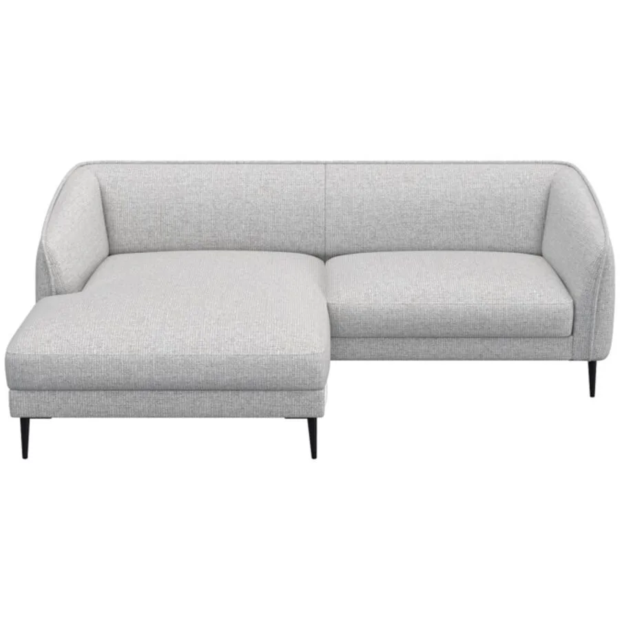 Ecksofa Fady Links Stoff hellgrau B 238 T 74 cm