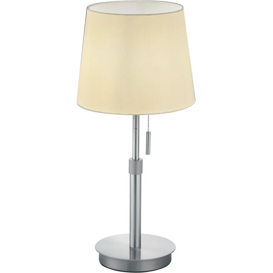 Tischlampe Testa Grau Metall 25.5 cm 56 cm - Farbe: Nickel