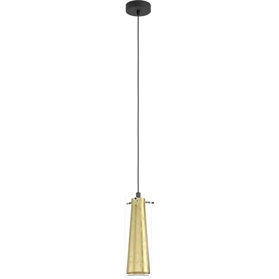 Eglo Pendellampe Pinto Gold Schwarz Stahl 110 cm