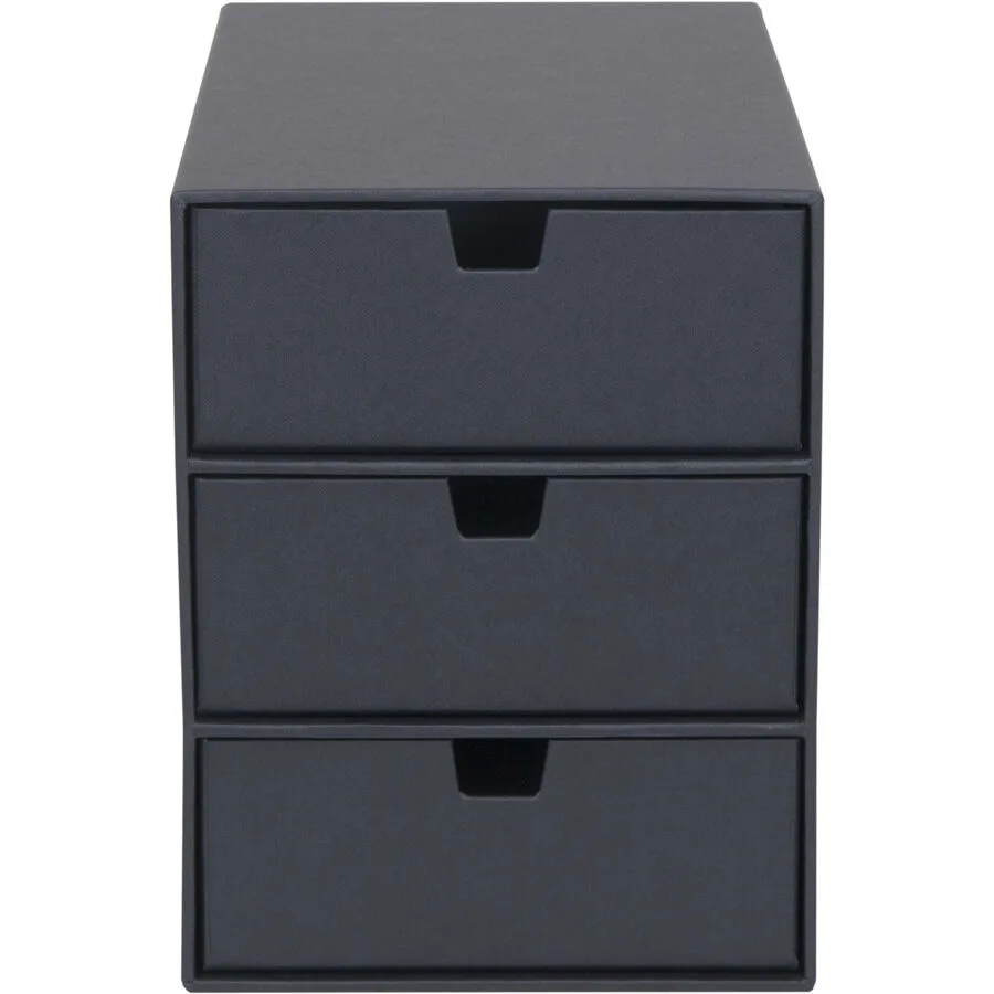 Schubladenbox Bigso Box dunkelgrau Papier B 16 T 25 cm