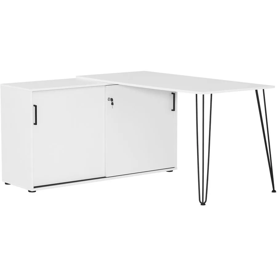 Schreibtisch Koke weiss Holzwerkstoff B 129.5 T 145 cm