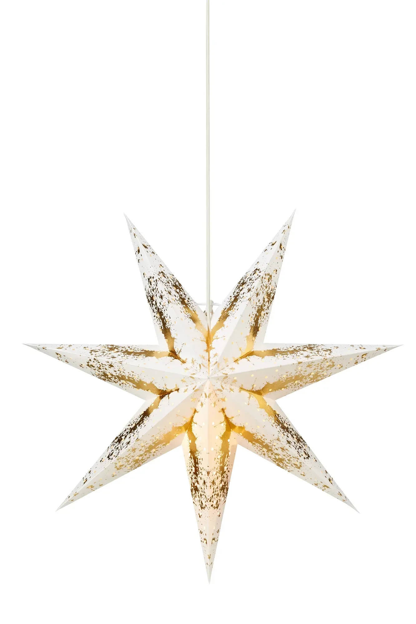 Tilde Stern Weiß/Gold 75 cm