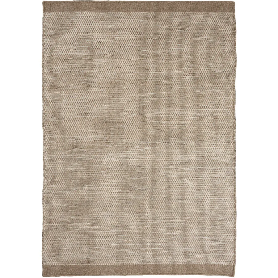 Teppich Asko Grau Wolle 140 cm 200 cm - Farbe: hellgrau - Teppich