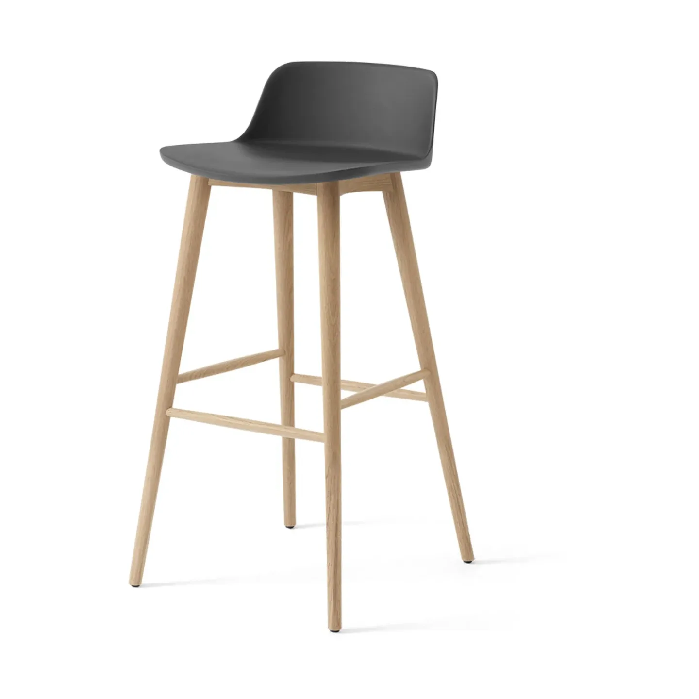 &Tradition Rely HW123 barstol Stone grey-lackerad ek, 75 cm