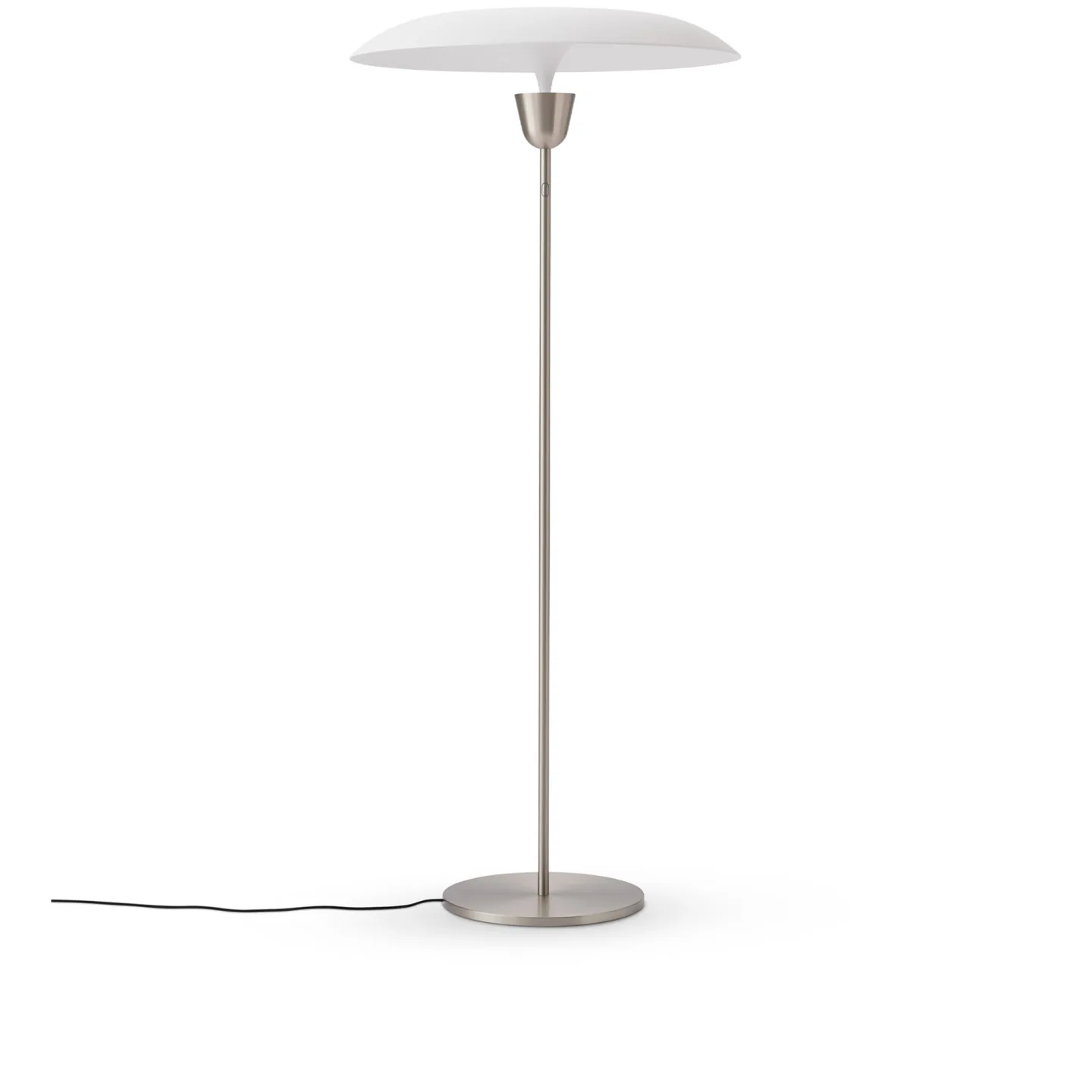New Works - Kantarell Floor Lamp, Ø55, Nickel Plated - Skärmlampor - Falke Svatun - Silver - Metall