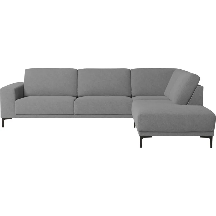Ecksofa Bivio Rechts Polyester/Polypropylen grau B 289 T 210 cm