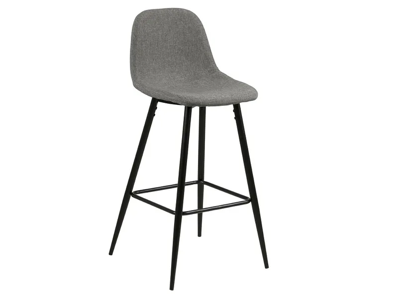 Barhocker WILMA synthetisches leder hellgrau