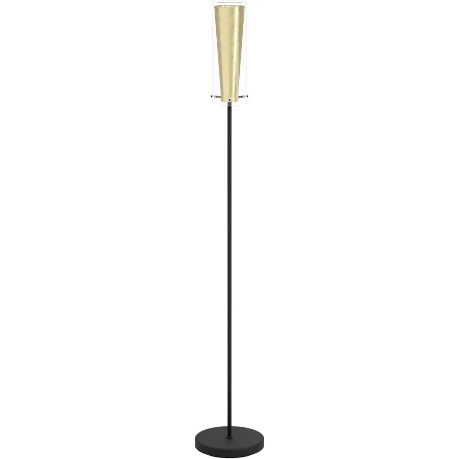 Eglo Stehlampe Pinto Gold Gold/Schwarz Stahl 147 cm - Farbe: schwarz-gold