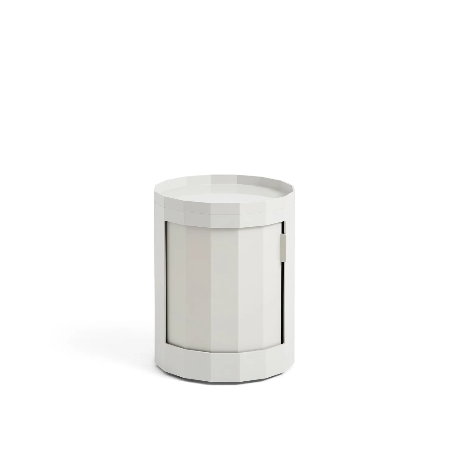HAY - Facet Cabinet Incl. Feet And Castors Low Misty Grey - Sidobord - Stefan Scholten - Grå - Plast