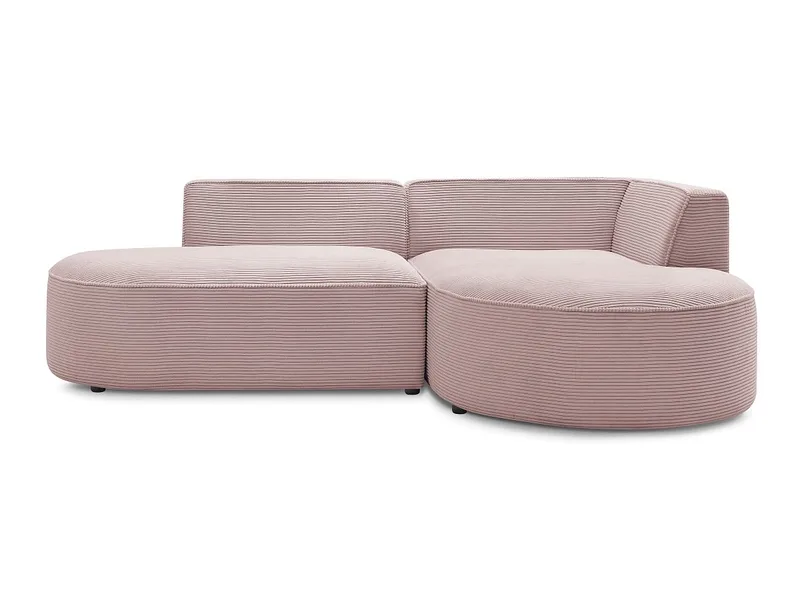 Ecksofa BOBOCHIC ROUSSEAU Cord-Stoff violett