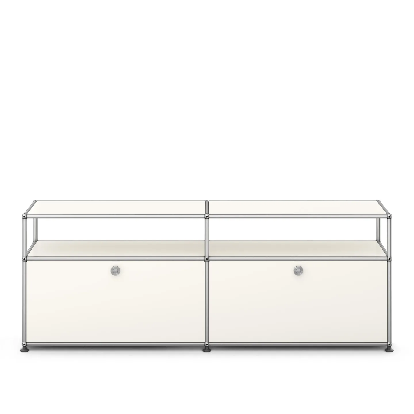 USM - USM Haller Sideboard O2 Pure White - TV-bänkar - Fritz Haller & Paul Schärer - Vit - Metall