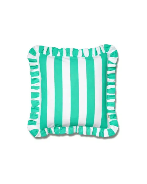 Ruffle Stripes pudebetraek sage