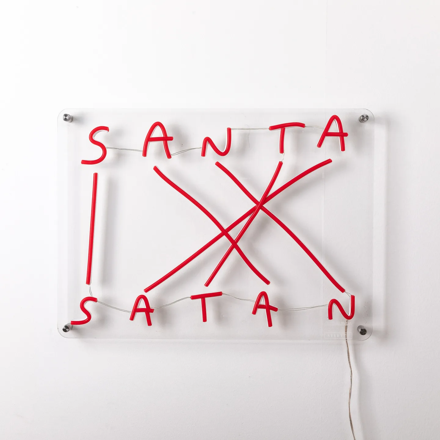 Santa-Satan LED-Sign - Seletti - Wohnzimmer - Design - Kunststoff