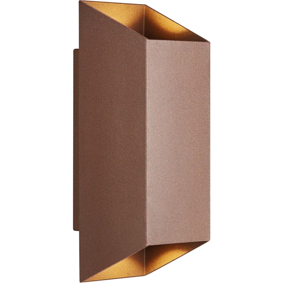 NORDLUX Wandlampe aussen Nico Square Rot Aluminium 8 cm 23.5 cm - Farbe: rost