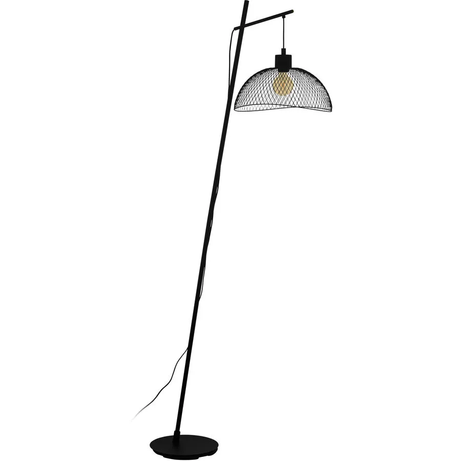 Eglo Stehlampe Pompeya Schwarz Stahl 39 cm 191 cm