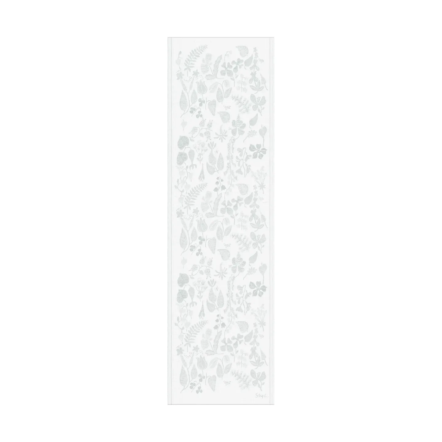 Ekelund Linneväveri Herbarium Tischläufer 35x120 cm Grau