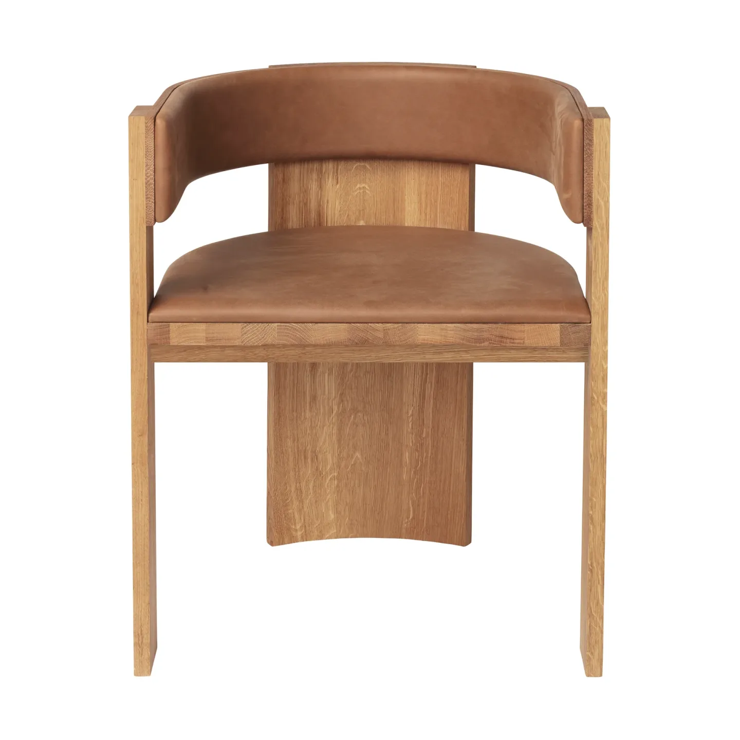 Kristina Dam Studio Collector stol Varm lackerad ek-cognac läder