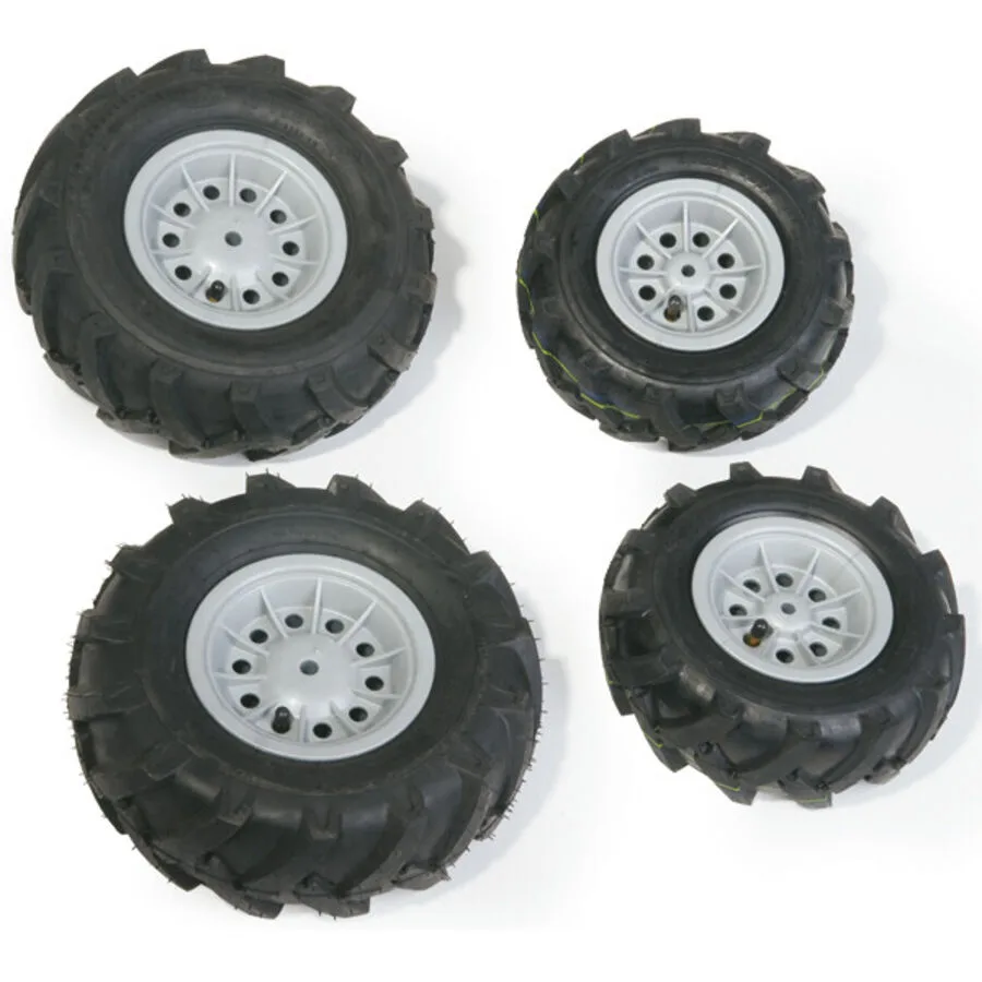 Luftreifen-Kit 260x260/325x110 Rolly Toys Schwarz Kunststoff - Farbe: schwarz/grau - Material: Gummi/Kunststoff