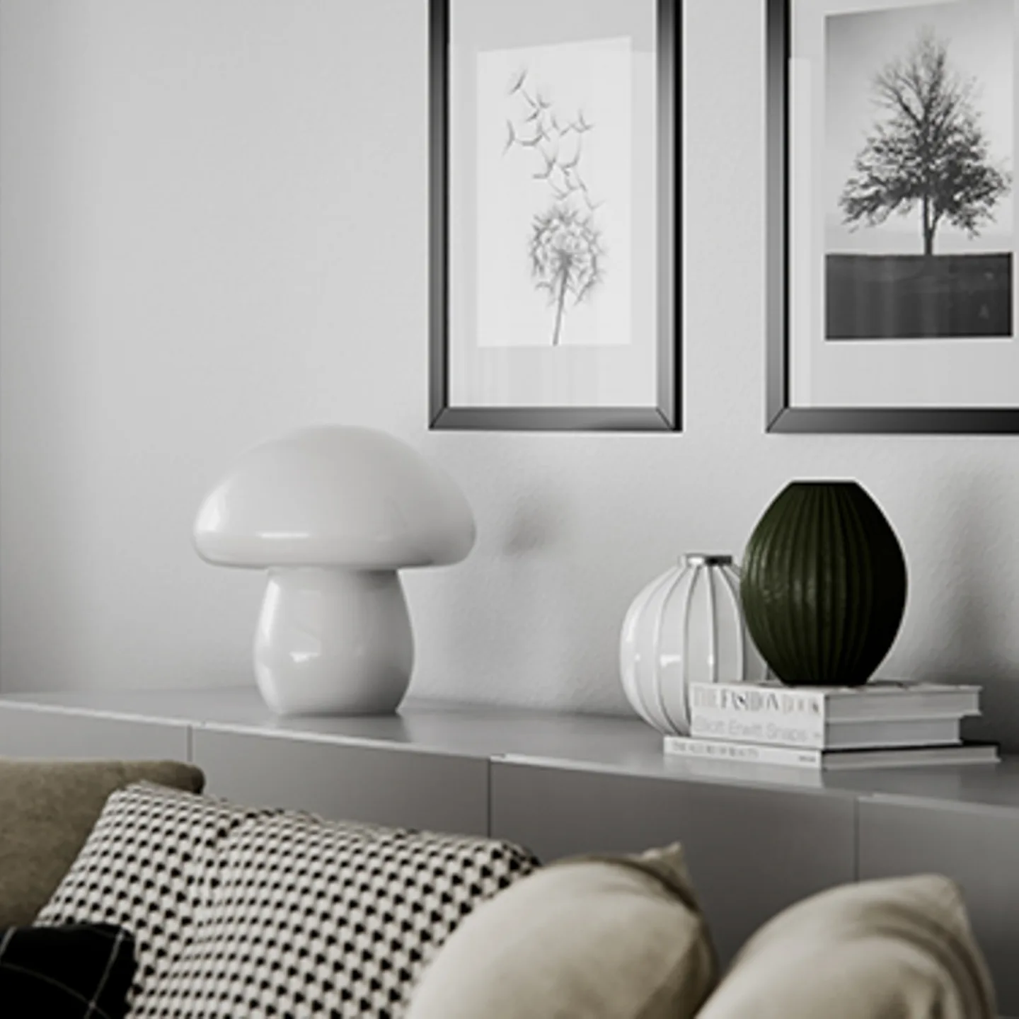Mira Mushroom Tischleuchte H30 Weiß - By Rydéns - Wohnzimmer - Glas - Einflammig